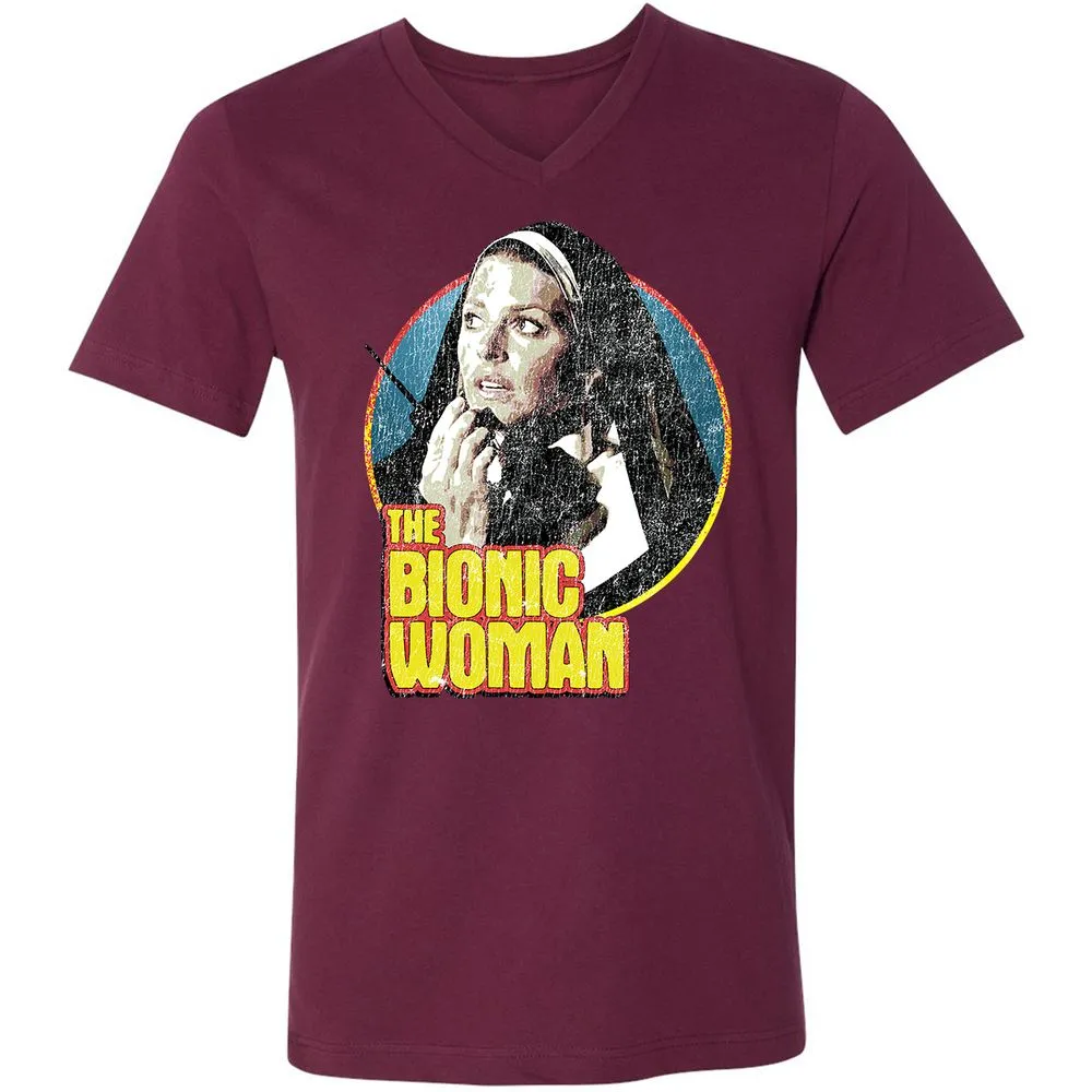 Unisex V-Neck T-Shirt - 8S8PLG24 - Maroon - 6