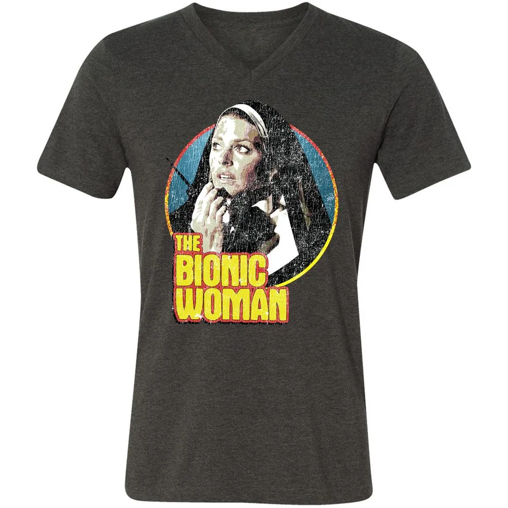 Unisex V-Neck T-Shirt - 8S8PLG24 - Dark Grey Heather - 8