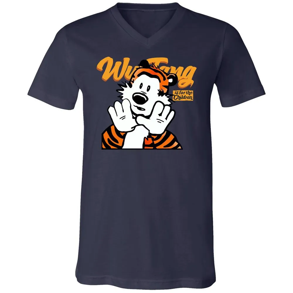 Unisex V-Neck T-Shirt - M7VLWC9B - Navy - 9