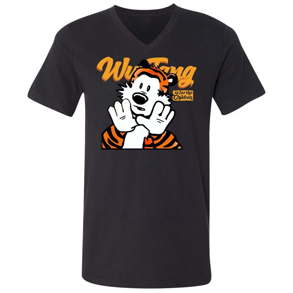 Unisex V-Neck T-Shirt - M7VLWC9B - Black - 16