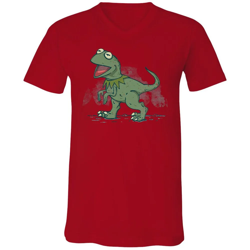 Unisex V-Neck T-Shirt - N9DV84NF - Red - 3
