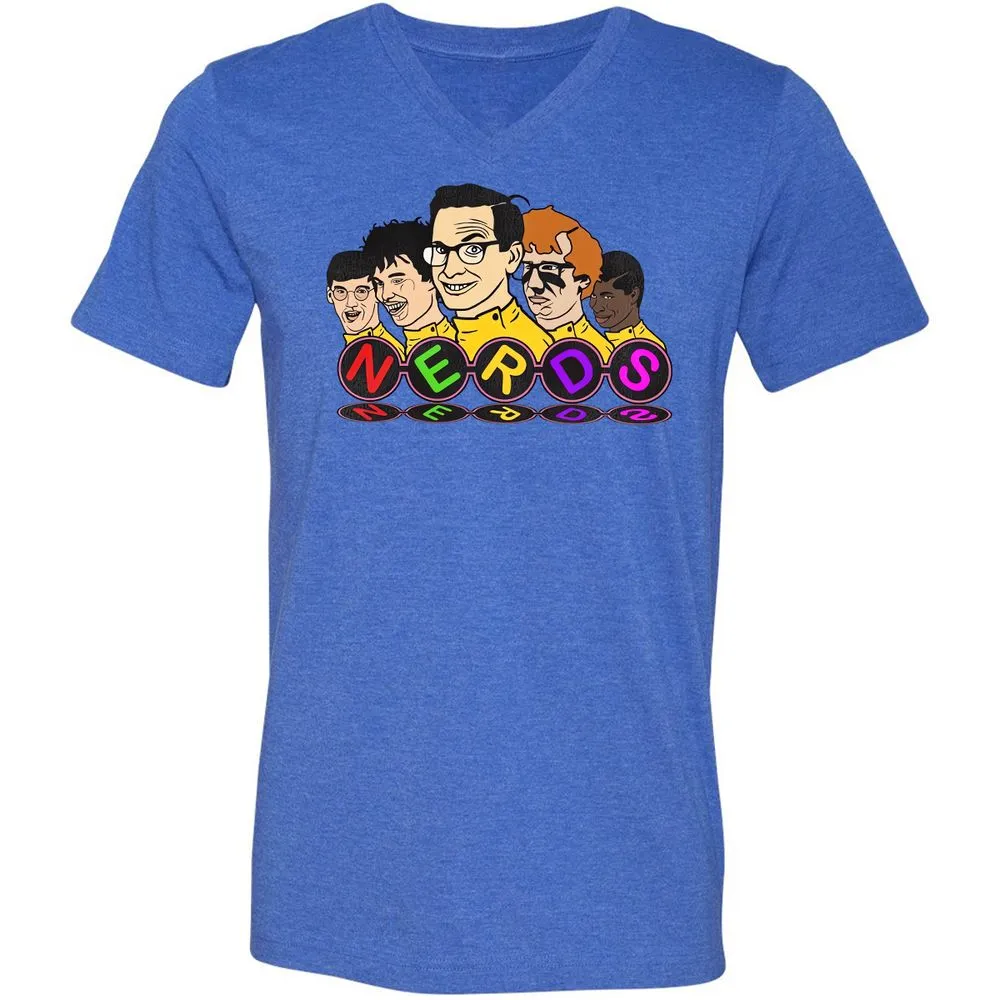 Unisex V-Neck T-Shirt - 72EFL3T2 - Heather True Royal - 14