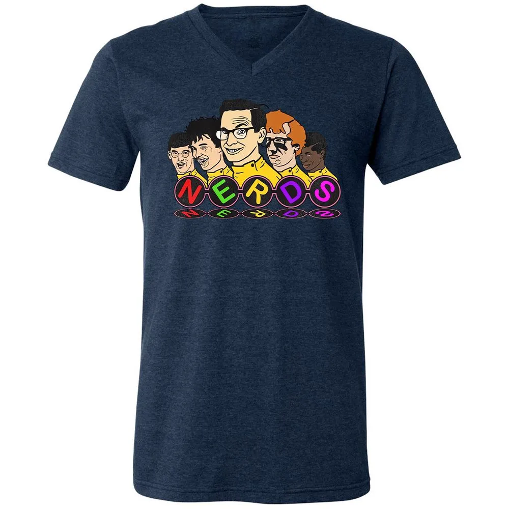 Unisex V-Neck T-Shirt - 72EFL3T2 - Heather Navy - 15