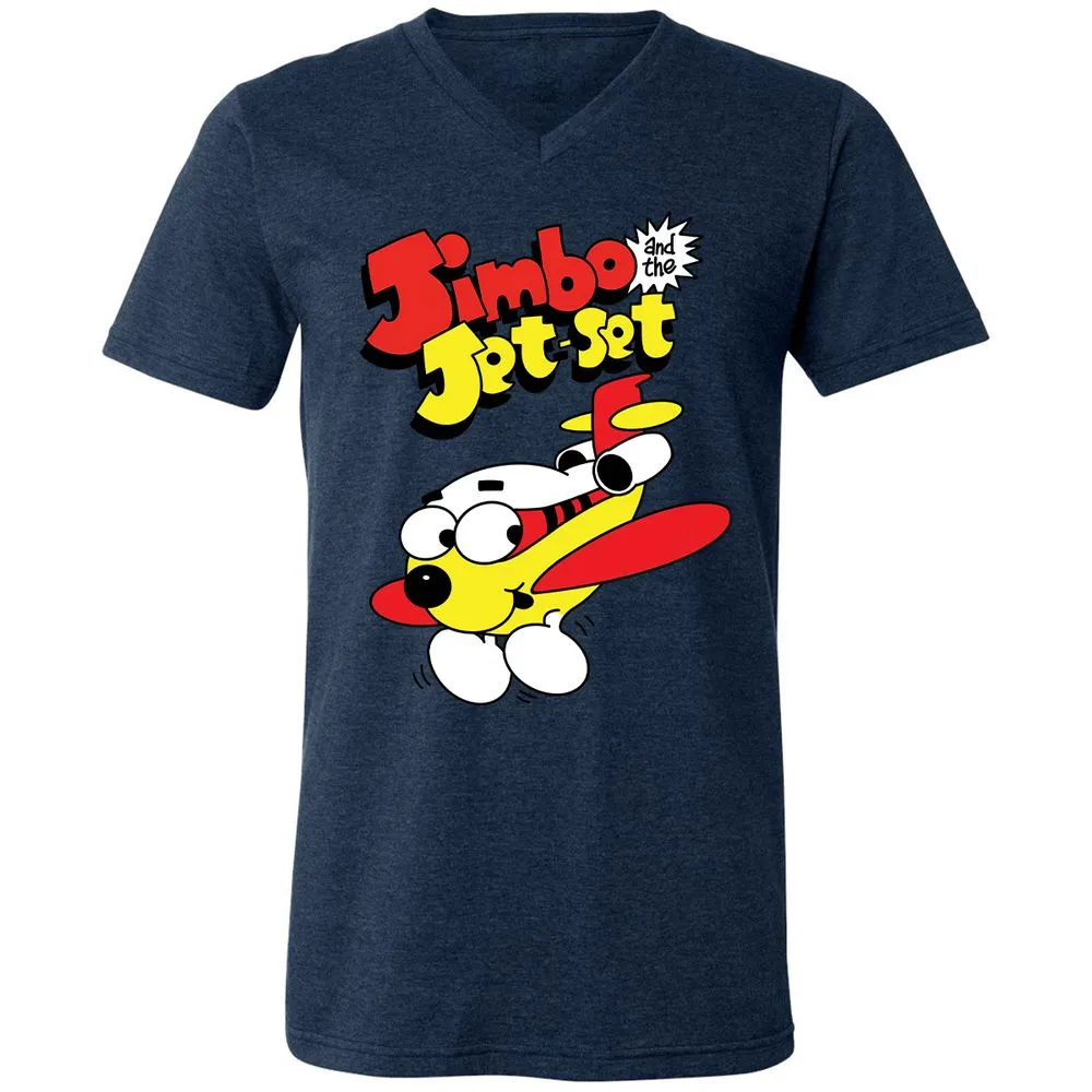 Unisex V-Neck T-Shirt - KSBPWSVU - Heather Navy - 15