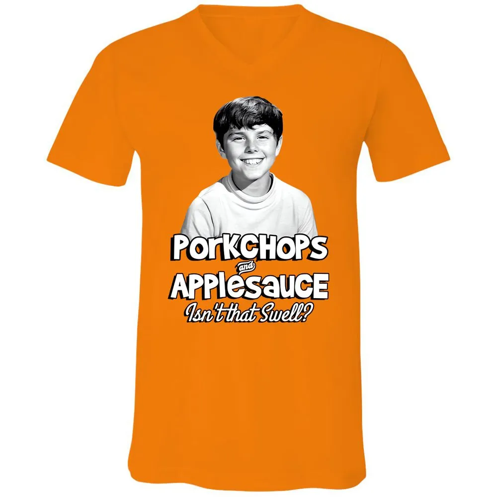 Unisex V-Neck T-Shirt - TUWFZDKK - Orange - 11