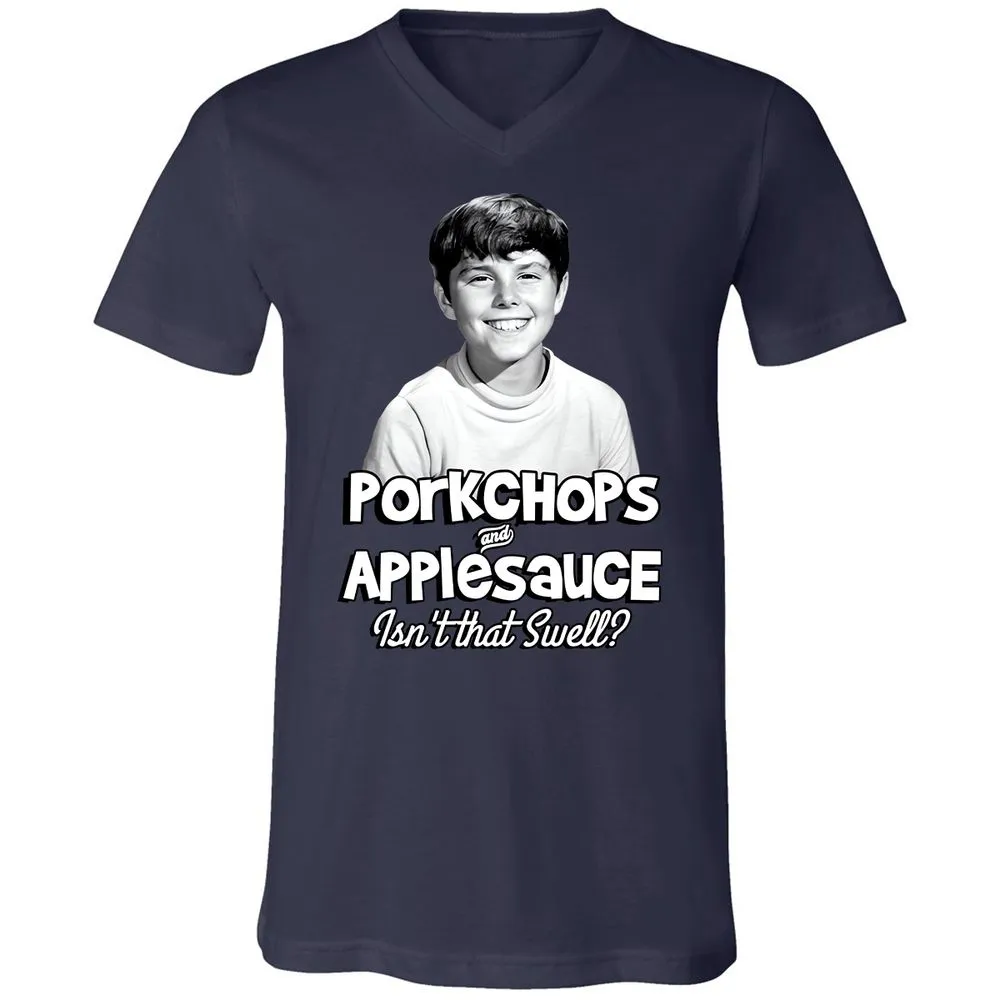 Unisex V-Neck T-Shirt - TUWFZDKK - Navy - 9