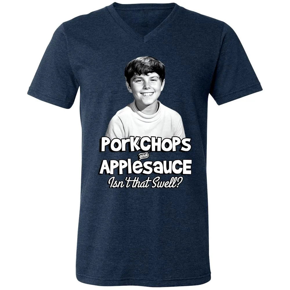 Unisex V-Neck T-Shirt - TUWFZDKK - Heather Navy - 15