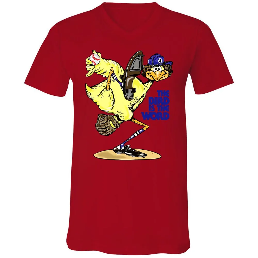 Unisex V-Neck T-Shirt - J4L6C18M - Red - 3