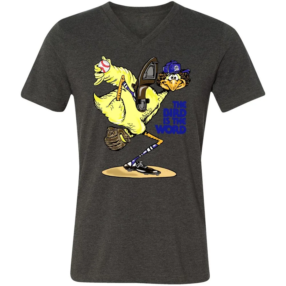 Unisex V-Neck T-Shirt - J4L6C18M - Dark Grey Heather - 8