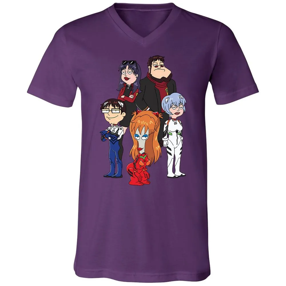 Unisex V-Neck T-Shirt - 55PGZX8X - Team Purple - 2