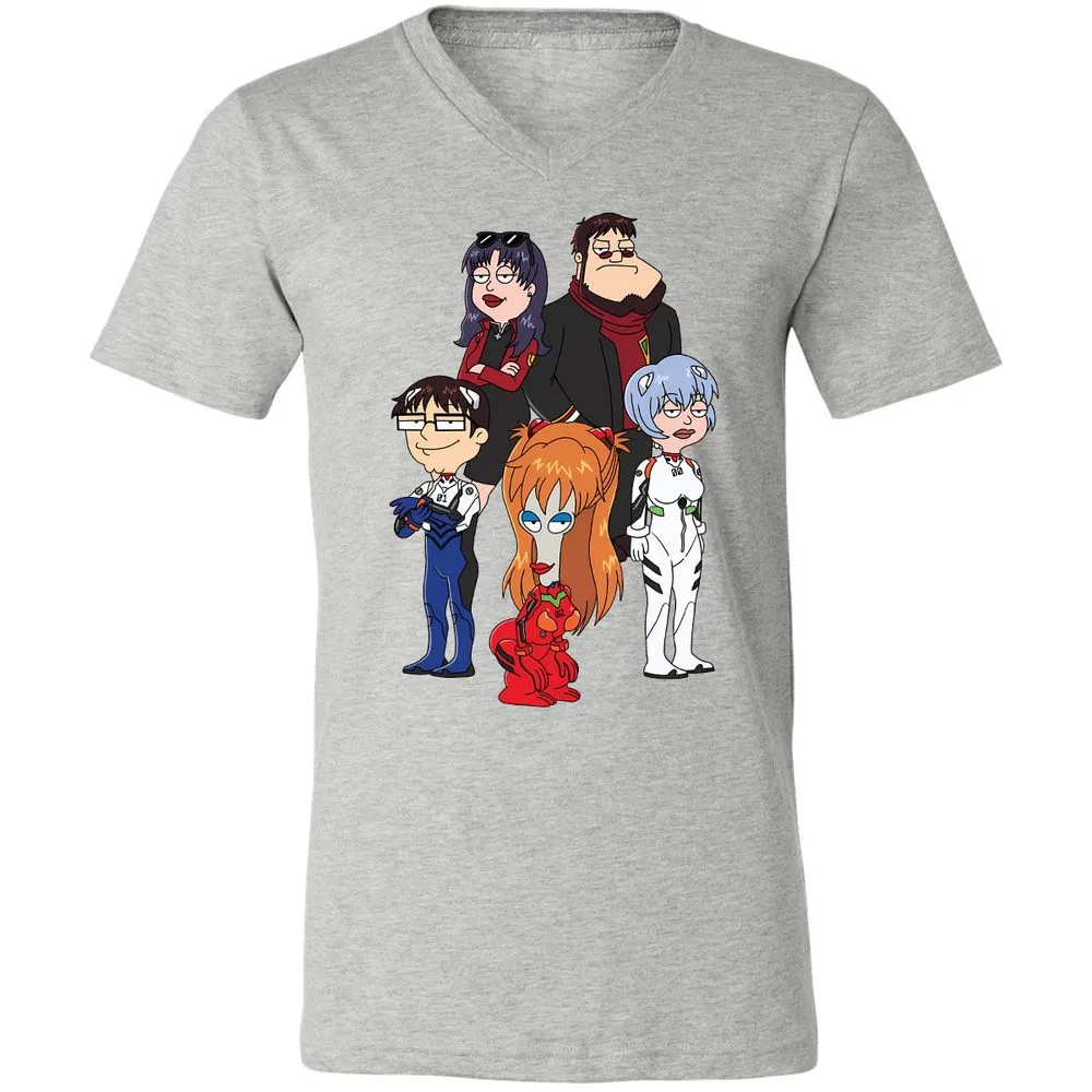 Unisex V-Neck T-Shirt - 55PGZX8X - Athletic Heather - 7