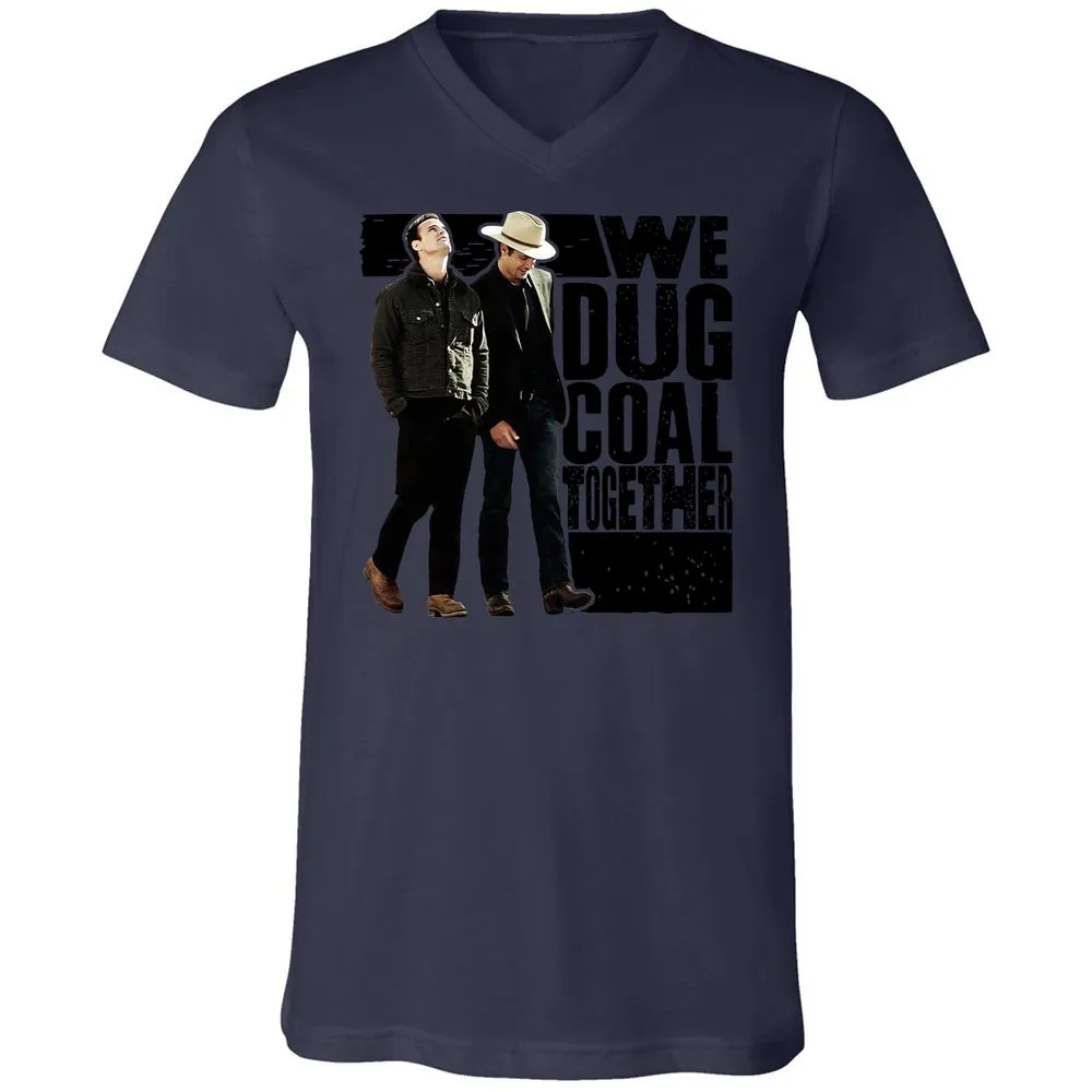 Unisex V-Neck T-Shirt - 8J5V7DVQ - Navy - 9