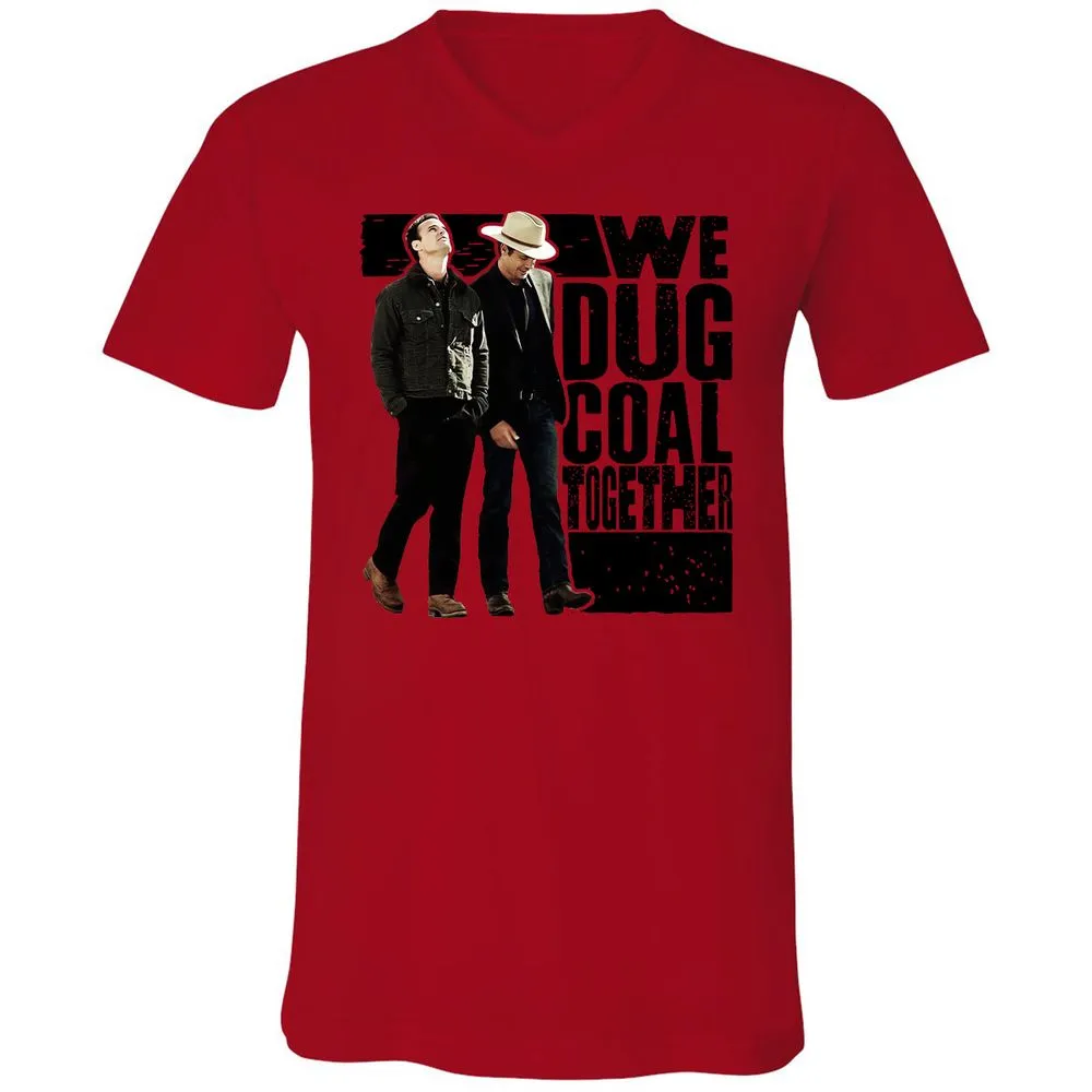Unisex V-Neck T-Shirt - 8J5V7DVQ - Red - 3