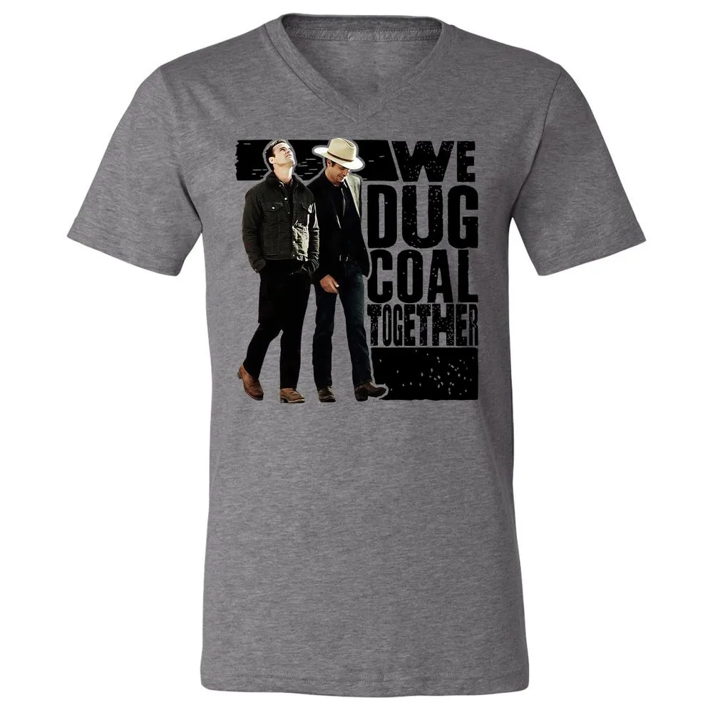Unisex V-Neck T-Shirt - 8J5V7DVQ - Deep Heather - 13