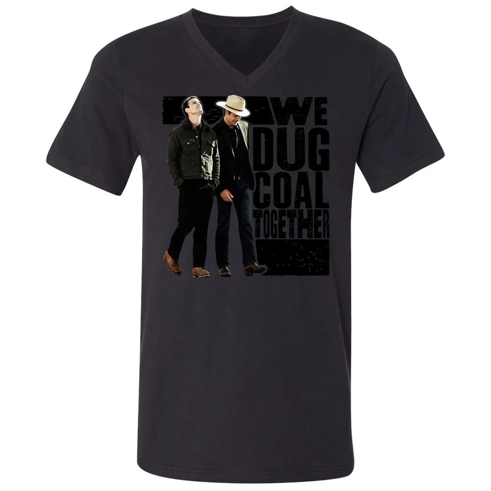 Unisex V-Neck T-Shirt - 8J5V7DVQ - Black - 16