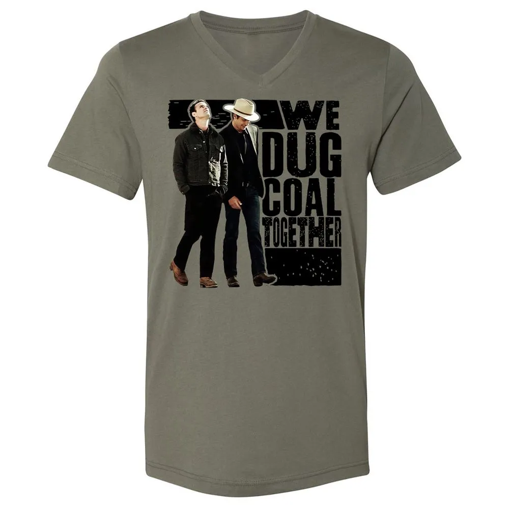Unisex V-Neck T-Shirt - 8J5V7DVQ - Military Green - 10