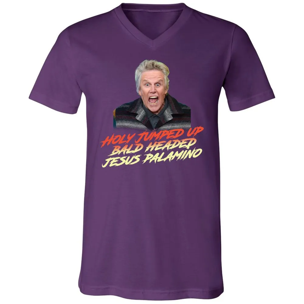 Unisex V-Neck T-Shirt - 3GGQ9XY5 - Team Purple - 2