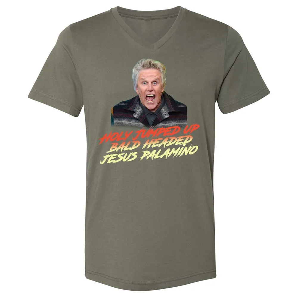Unisex V-Neck T-Shirt - 3GGQ9XY5 - Military Green - 10