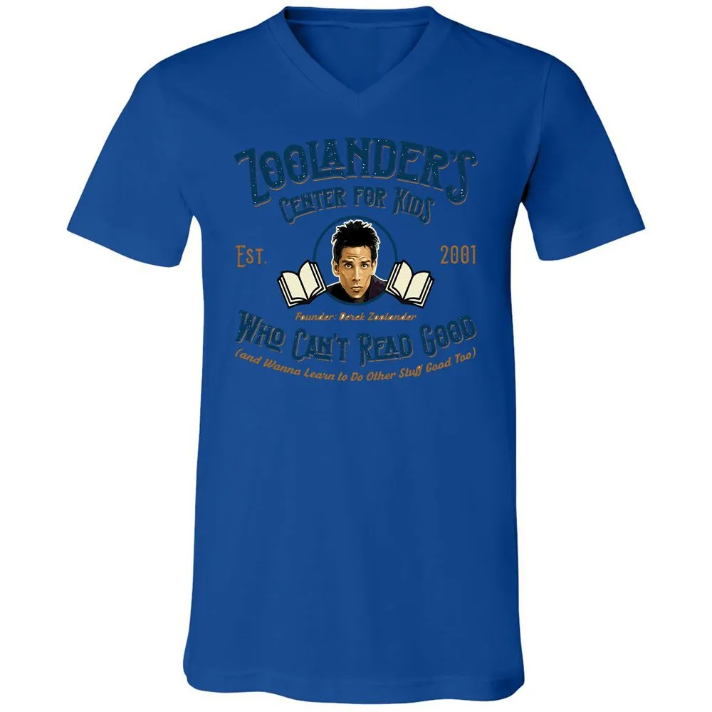 Unisex V-Neck T-Shirt - EVHZ8NUY - True Royal - 4