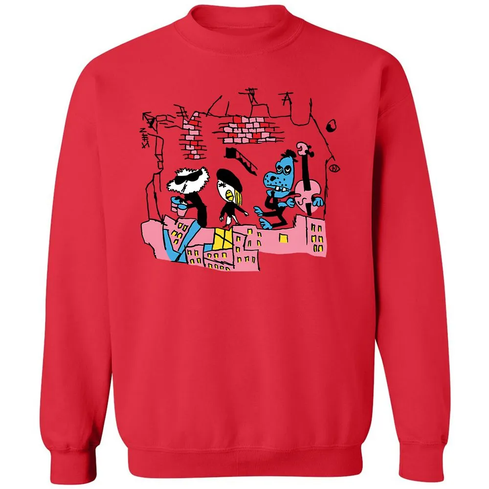 Classic Unisex Sweatshirt - YUB7WH7H - Red - 5