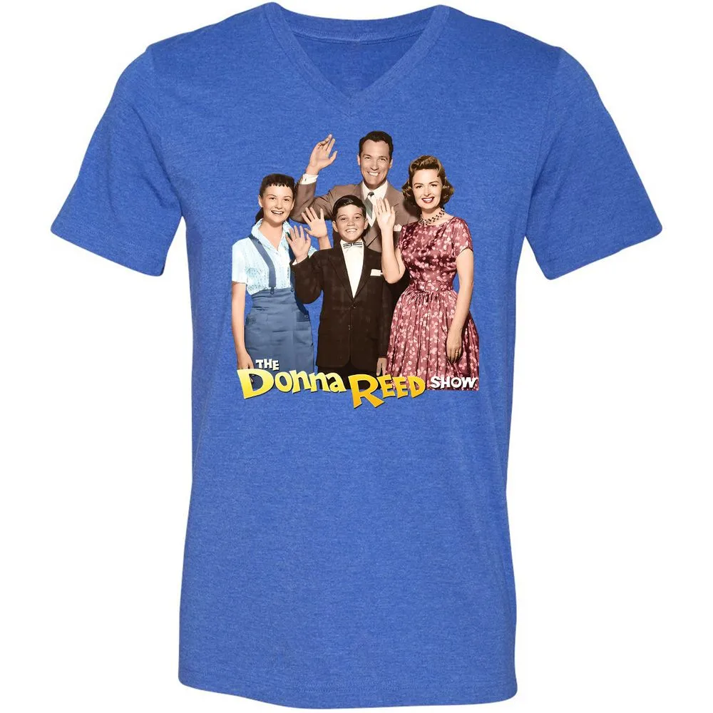 Unisex V-Neck T-Shirt - 6JCWVWEC - Heather True Royal - 14