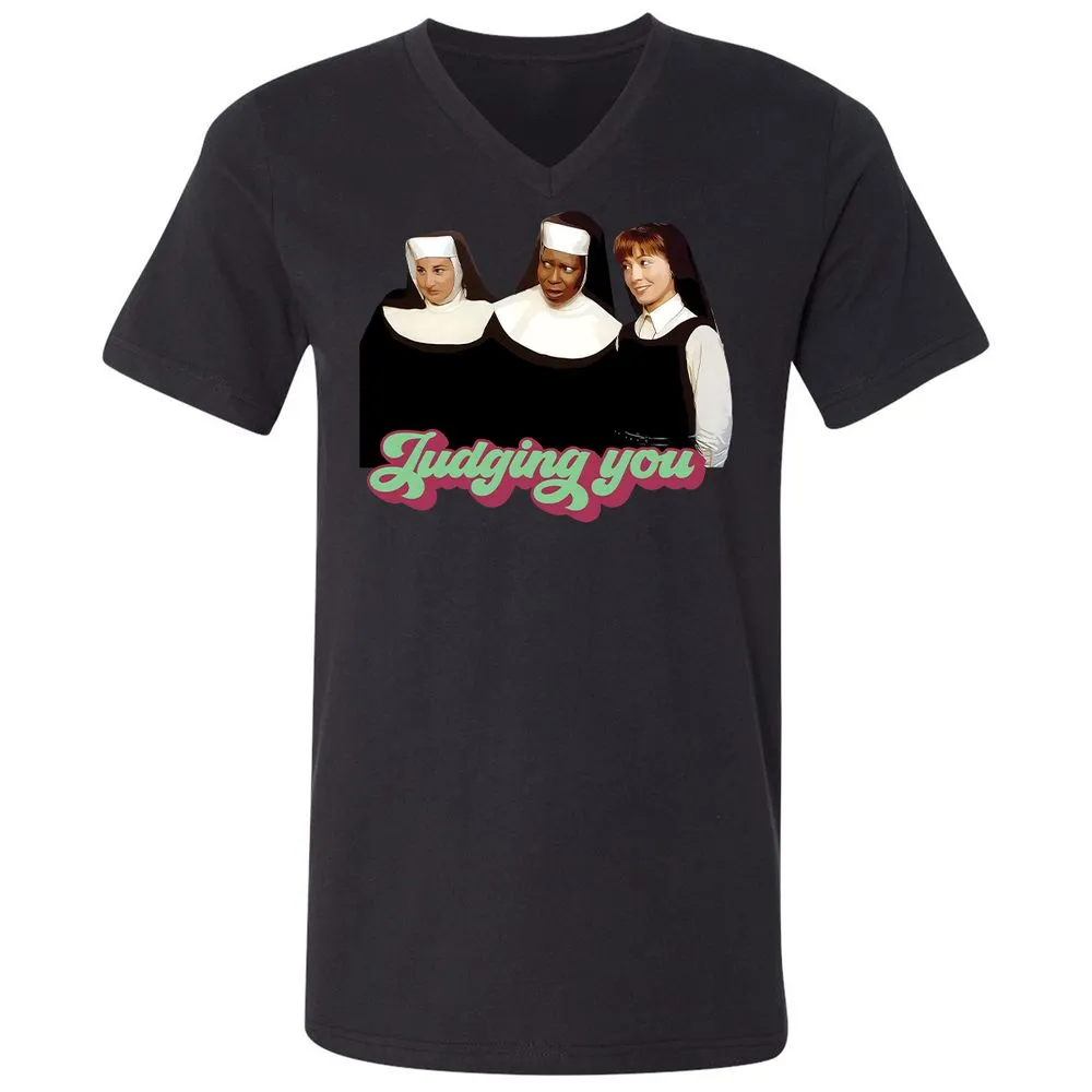 Unisex V-Neck T-Shirt - SXHT8TB6 - Black - 16