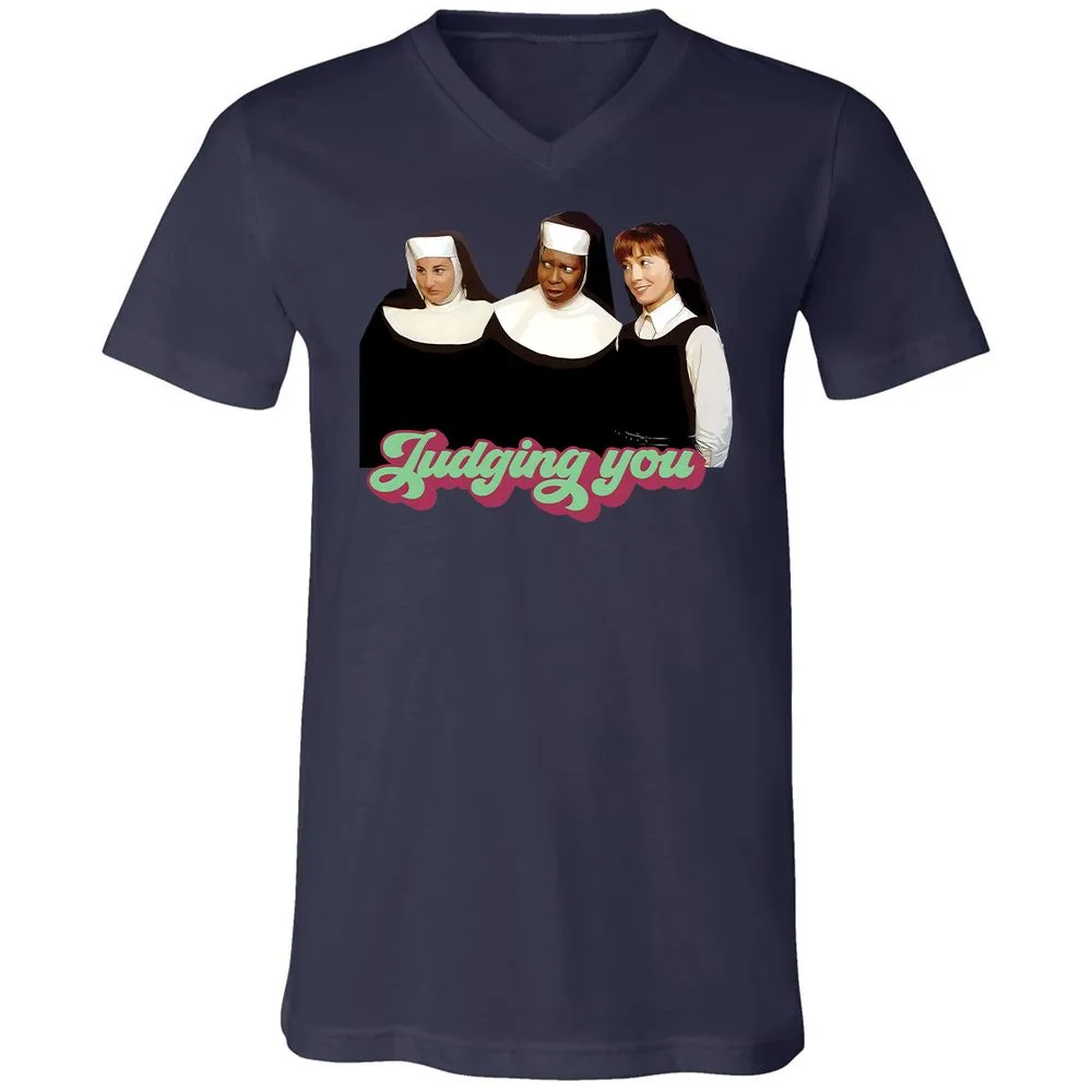 Unisex V-Neck T-Shirt - SXHT8TB6 - Navy - 9
