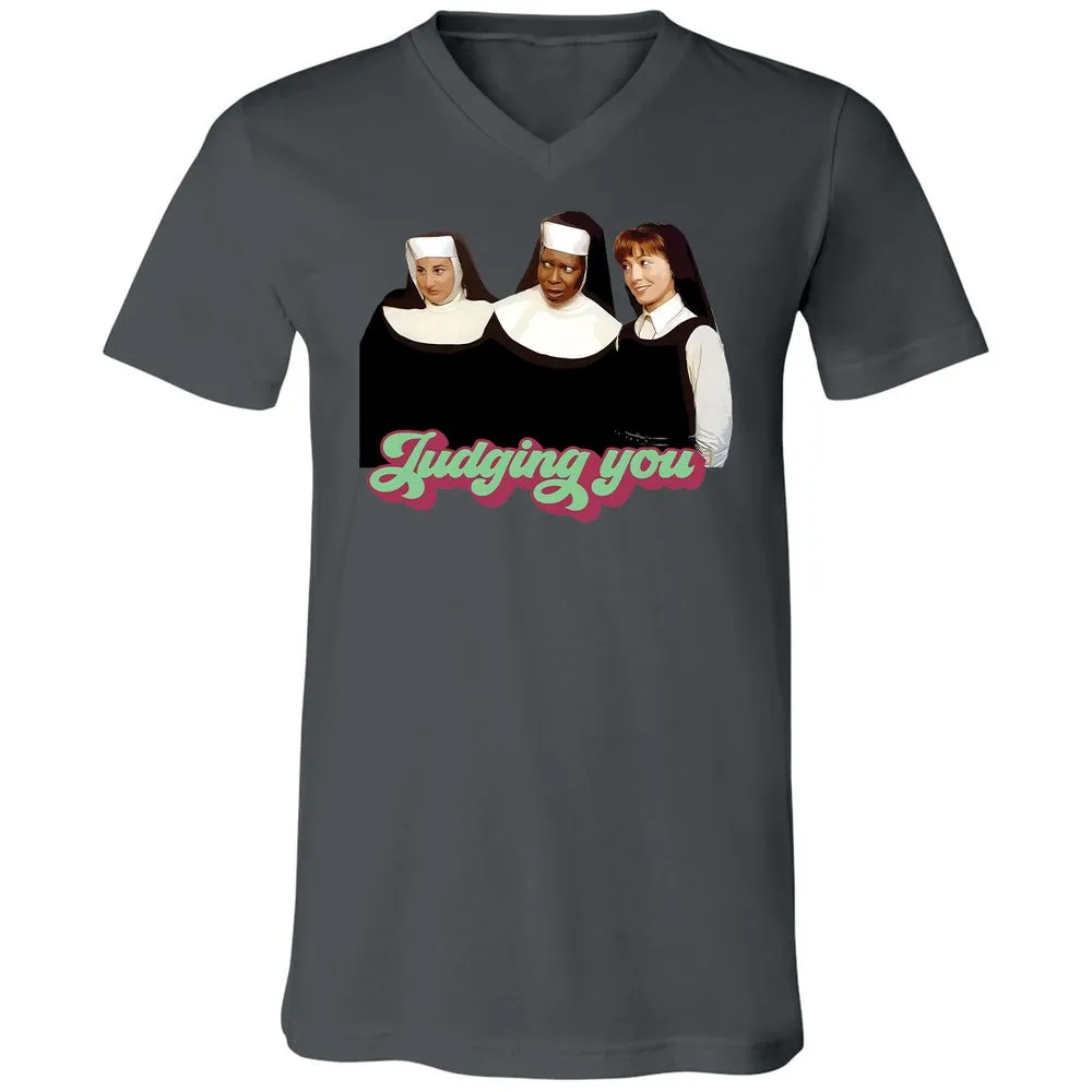 Unisex V-Neck T-Shirt - SXHT8TB6 - Asphalt - 12