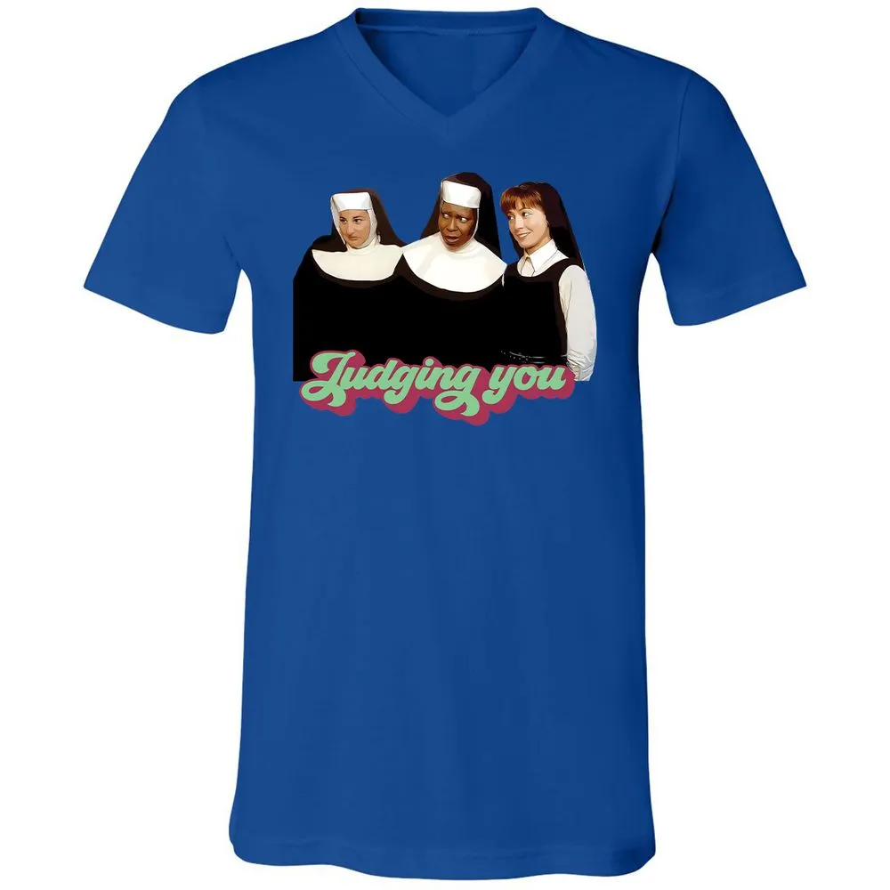 Unisex V-Neck T-Shirt - SXHT8TB6 - True Royal - 4