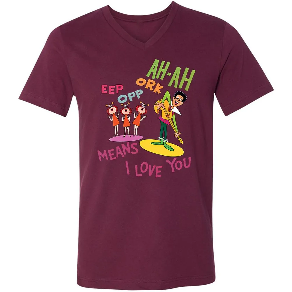 Unisex V-Neck T-Shirt - PMV94T13 - Maroon - 6