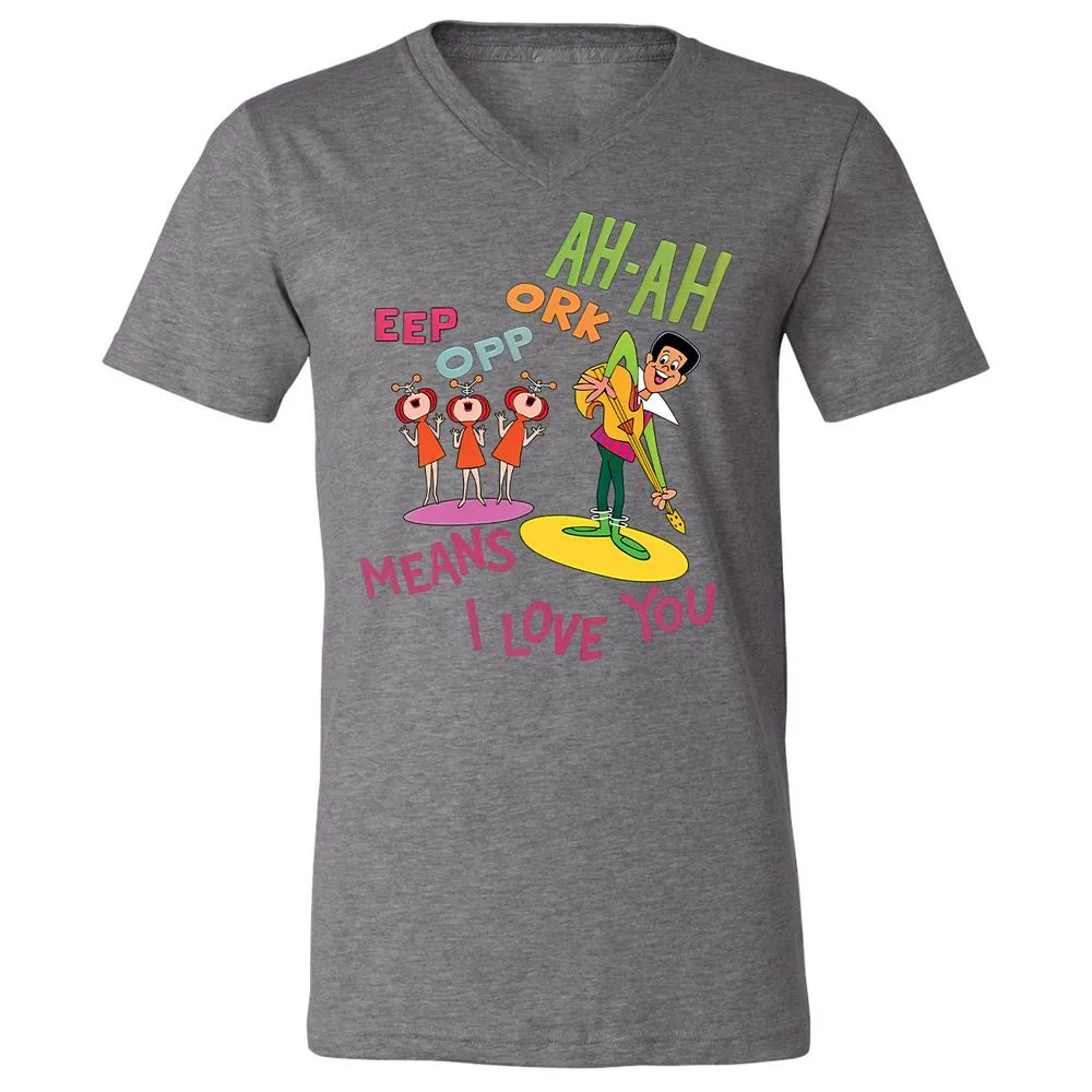 Unisex V-Neck T-Shirt - PMV94T13 - Deep Heather - 13
