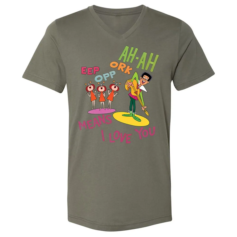 Unisex V-Neck T-Shirt - PMV94T13 - Military Green - 10
