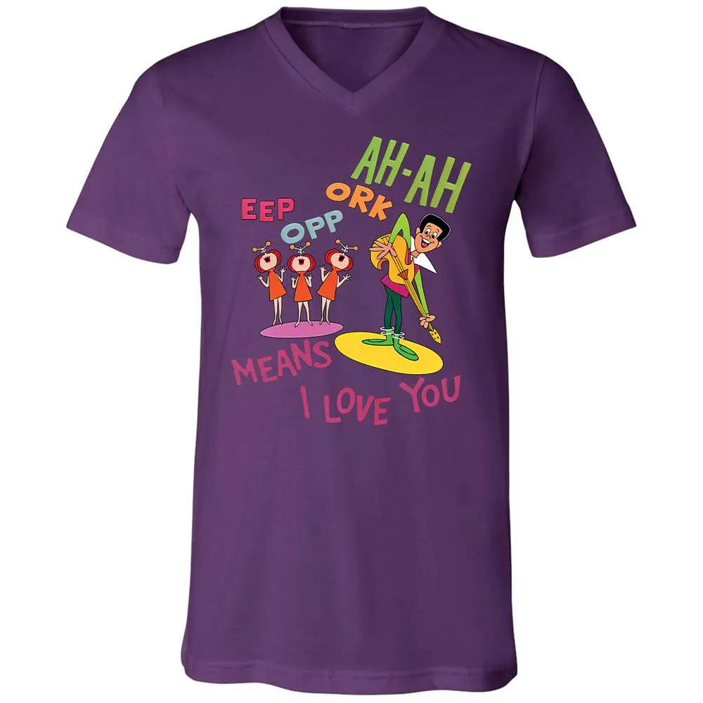 Unisex V-Neck T-Shirt - PMV94T13 - Team Purple - 2