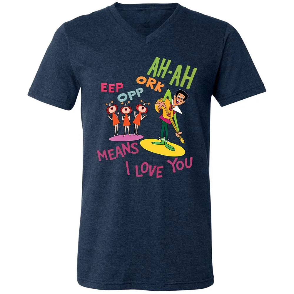Unisex V-Neck T-Shirt - PMV94T13 - Heather Navy - 15