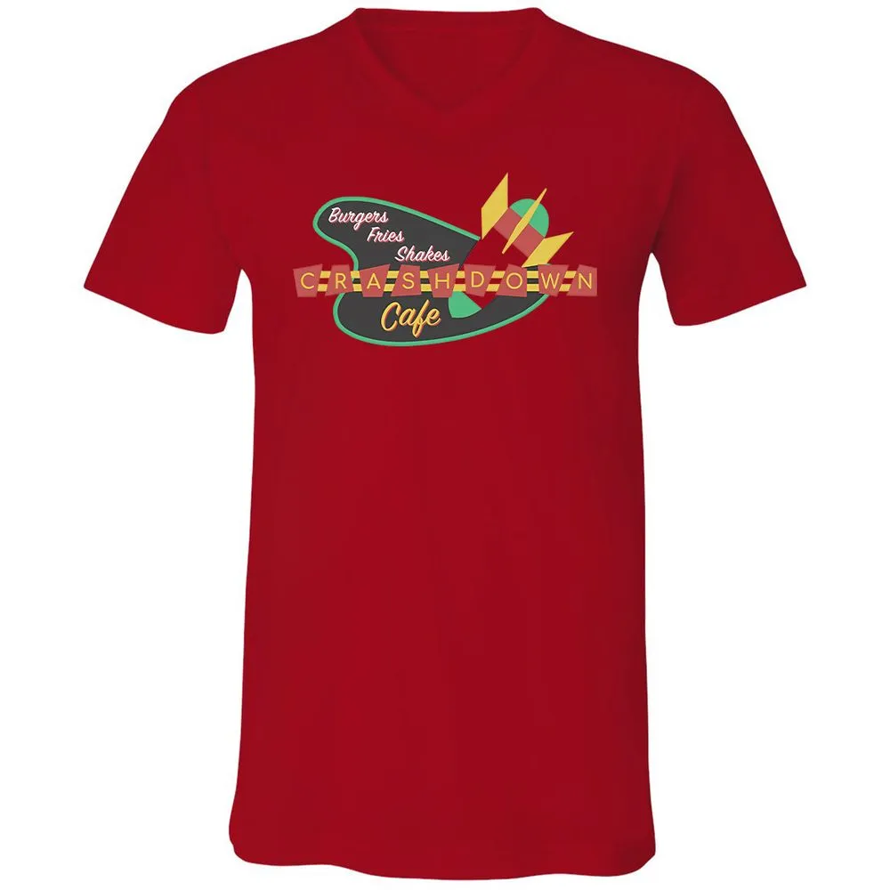Unisex V-Neck T-Shirt - SXKYPRVR - Red - 3