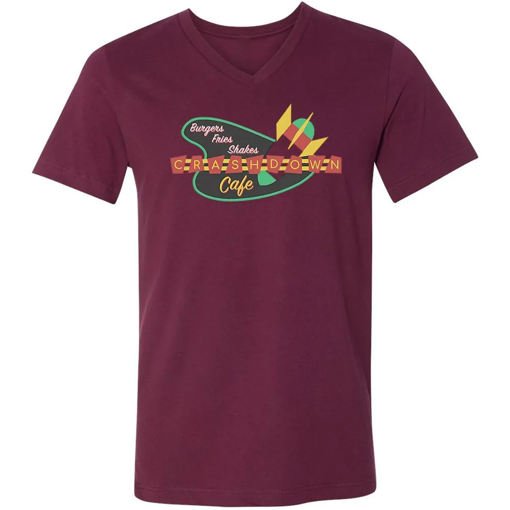 Unisex V-Neck T-Shirt - SXKYPRVR - Maroon - 6