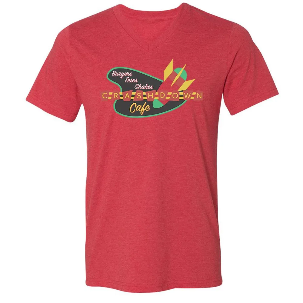 Unisex V-Neck T-Shirt - SXKYPRVR - Heather Red - 5