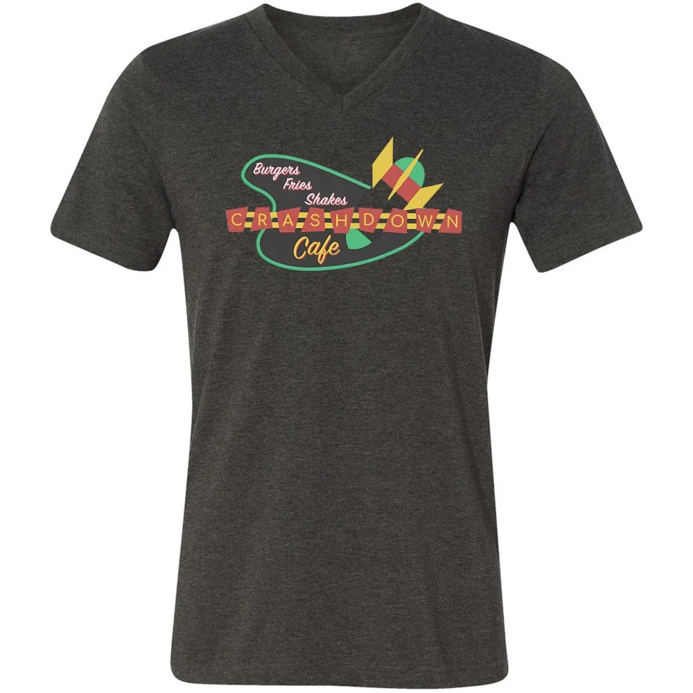 Unisex V-Neck T-Shirt - SXKYPRVR - Dark Grey Heather - 8