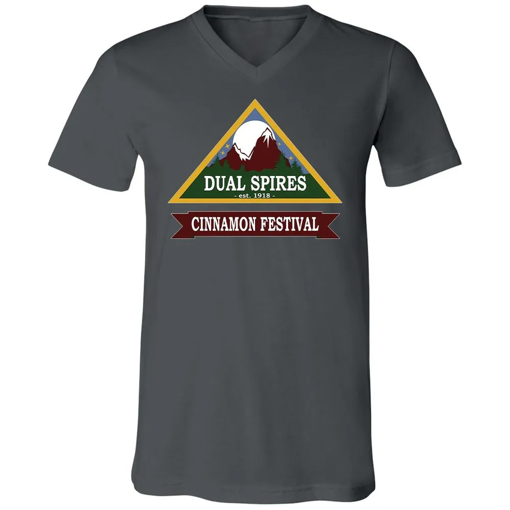 Unisex V-Neck T-Shirt - KAP7CHR7 - Asphalt - 12