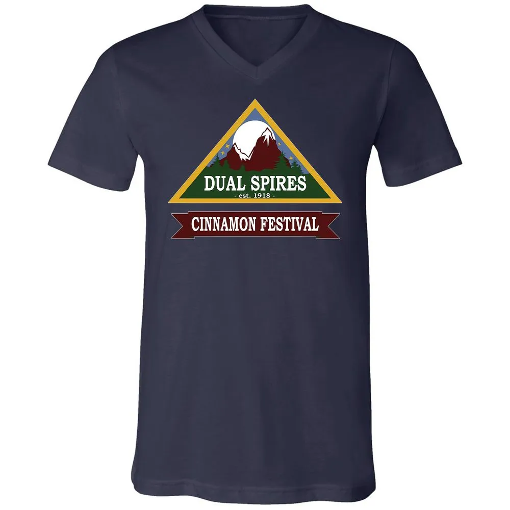Unisex V-Neck T-Shirt - KAP7CHR7 - Navy - 9