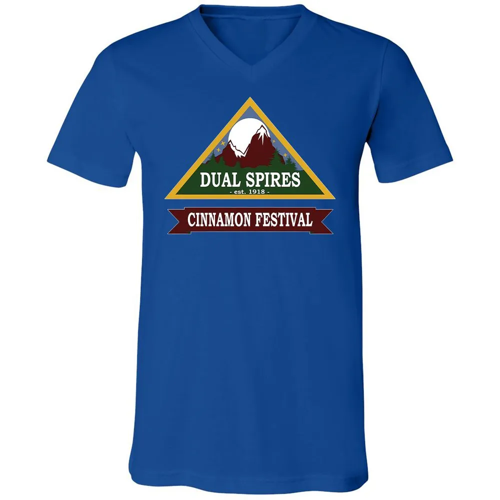 Unisex V-Neck T-Shirt - KAP7CHR7 - True Royal - 4