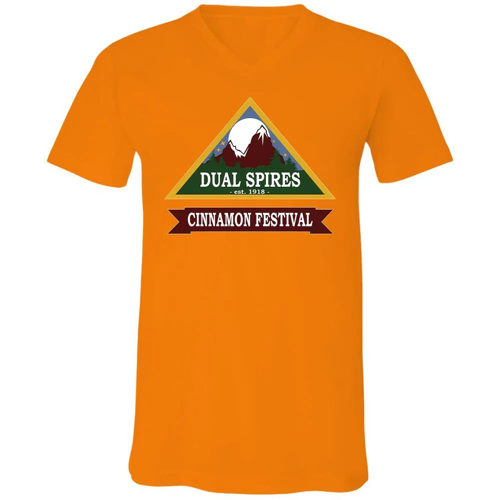 Unisex V-Neck T-Shirt - KAP7CHR7 - Orange - 11