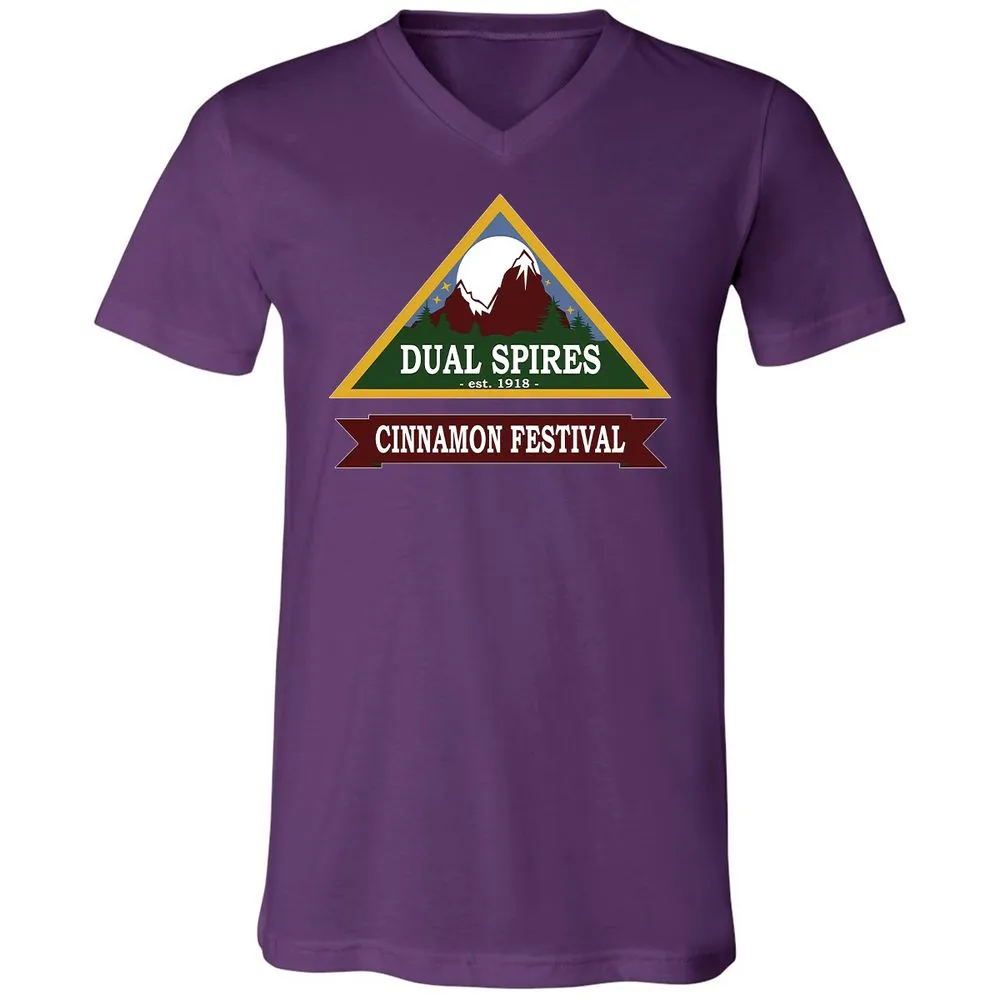 Unisex V-Neck T-Shirt - KAP7CHR7 - Team Purple - 2