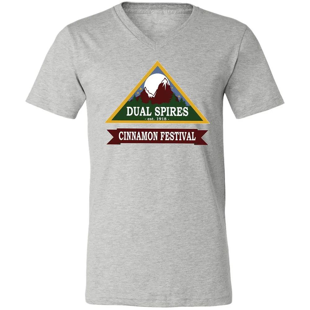 Unisex V-Neck T-Shirt - KAP7CHR7 - Athletic Heather - 7