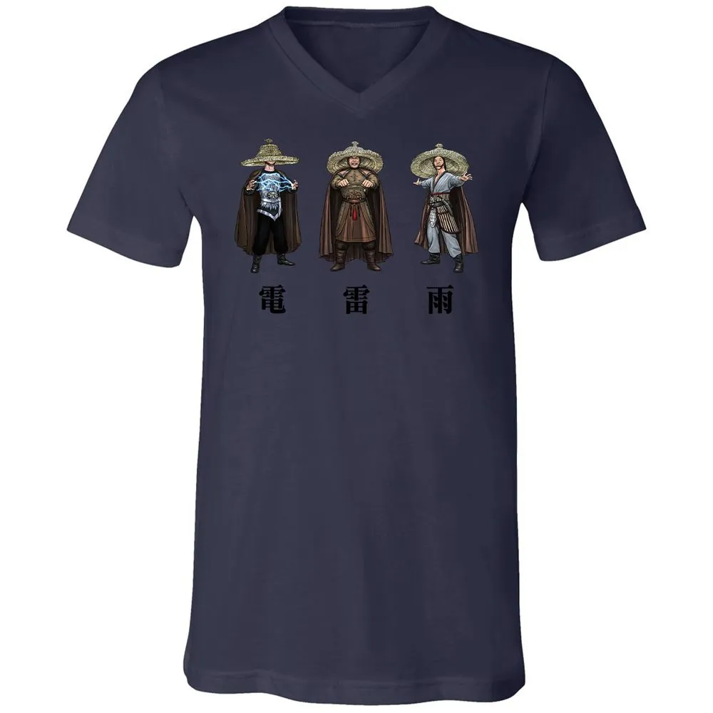 Unisex V-Neck T-Shirt - JGJQZMR2 - Navy - 9