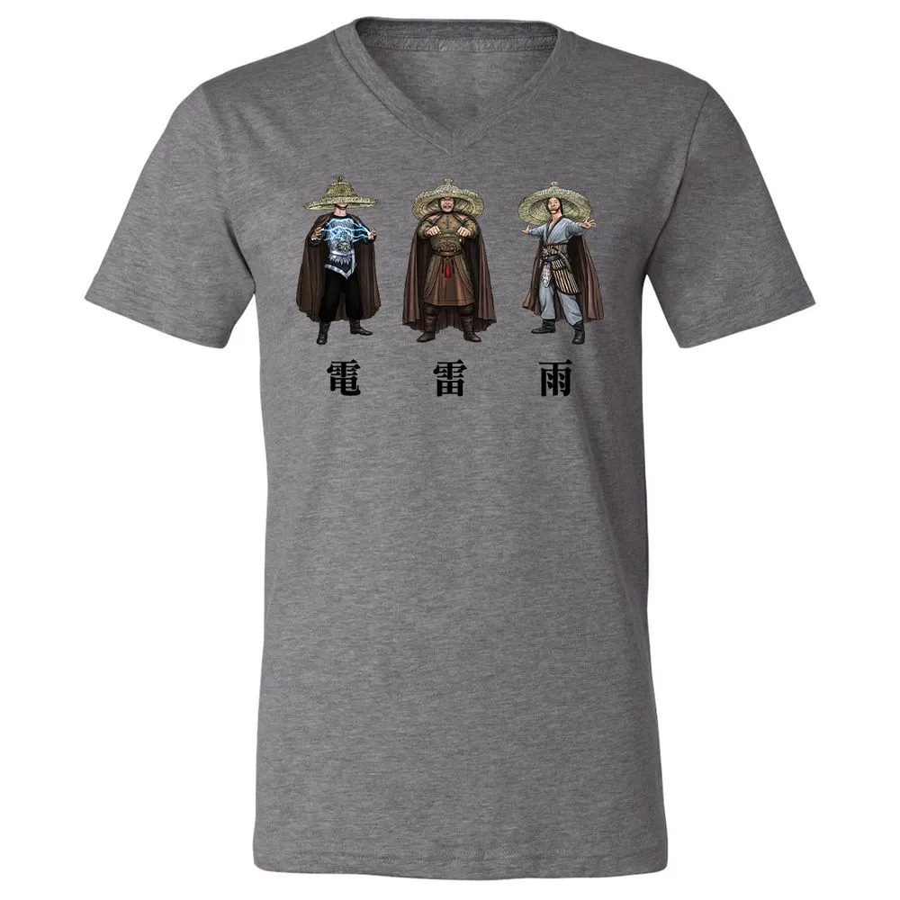 Unisex V-Neck T-Shirt - JGJQZMR2 - Deep Heather - 13