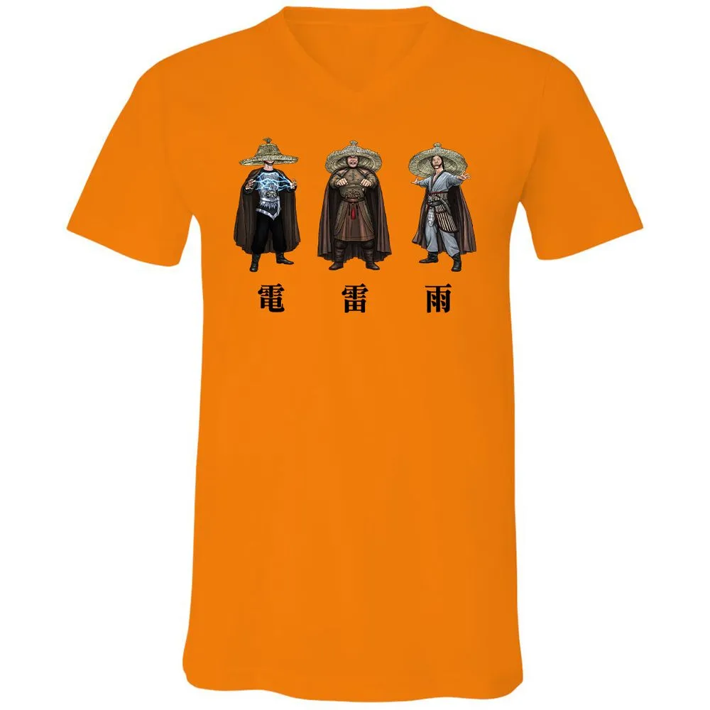 Unisex V-Neck T-Shirt - JGJQZMR2 - Orange - 11