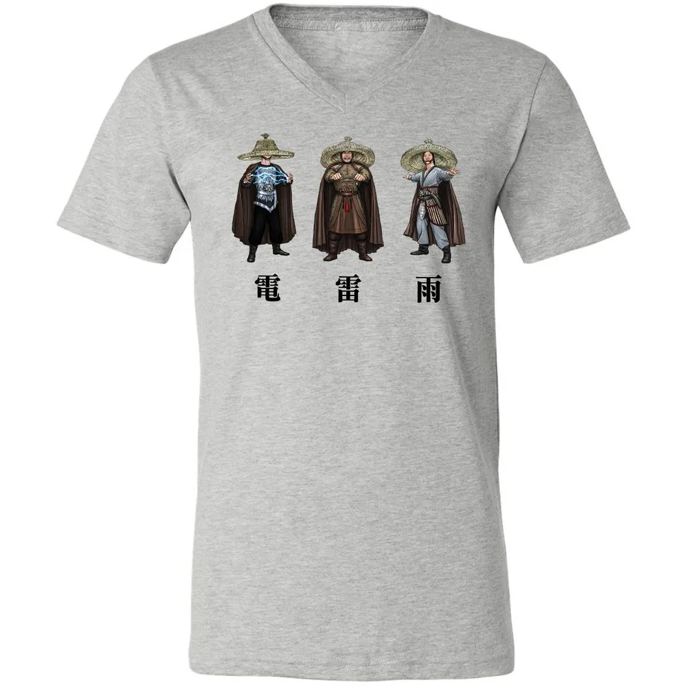 Unisex V-Neck T-Shirt - JGJQZMR2 - Athletic Heather - 7