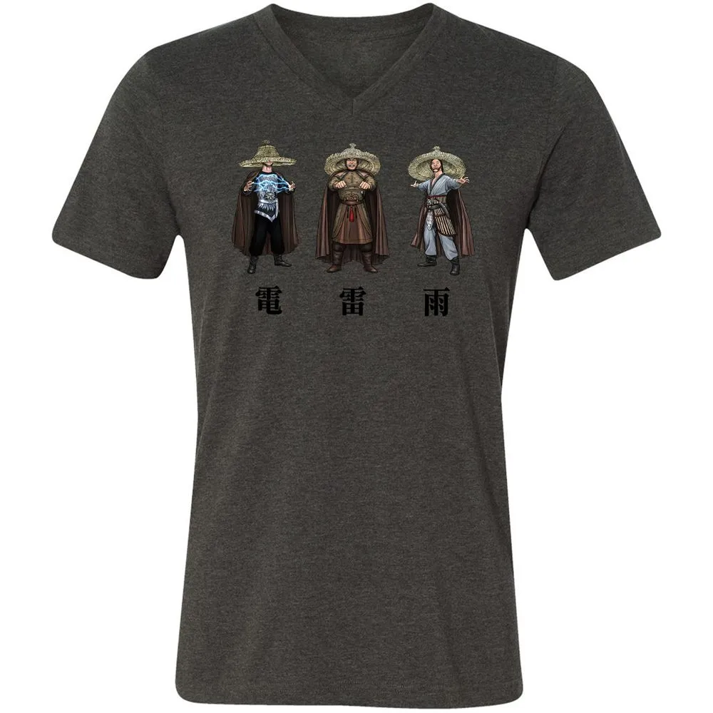 Unisex V-Neck T-Shirt - JGJQZMR2 - Dark Grey Heather - 8