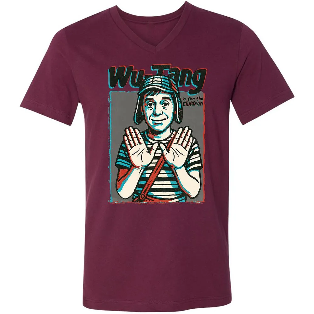 Unisex V-Neck T-Shirt - RCRFVV29 - Maroon - 6